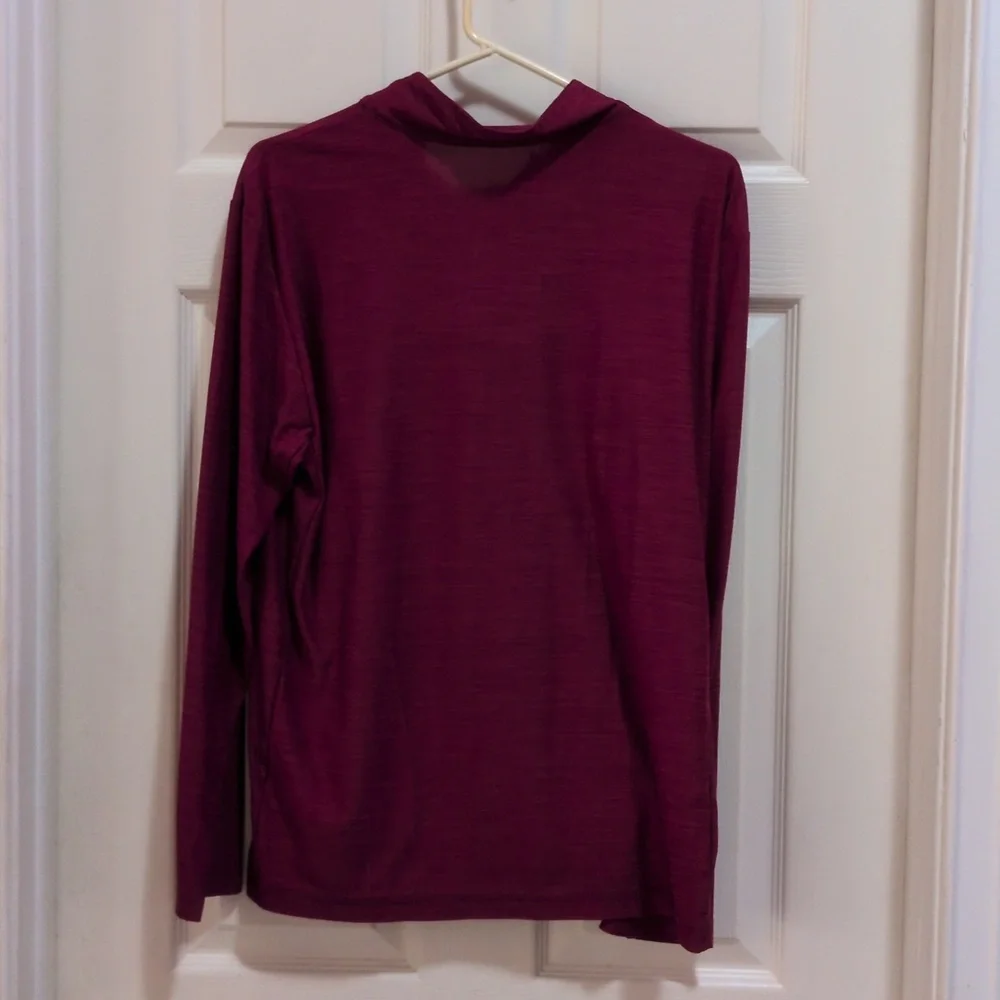 Nike Dri-Fit Men's Long Sleeve Quarter Zip Athletic Shirt Size Large - Wine